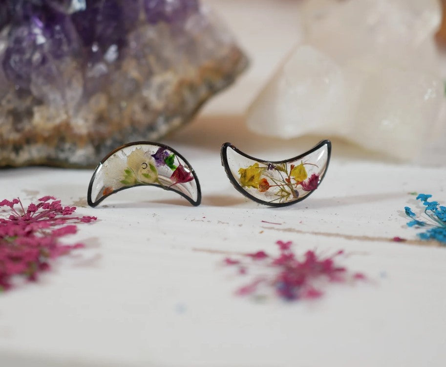 Moon Stud Earrings