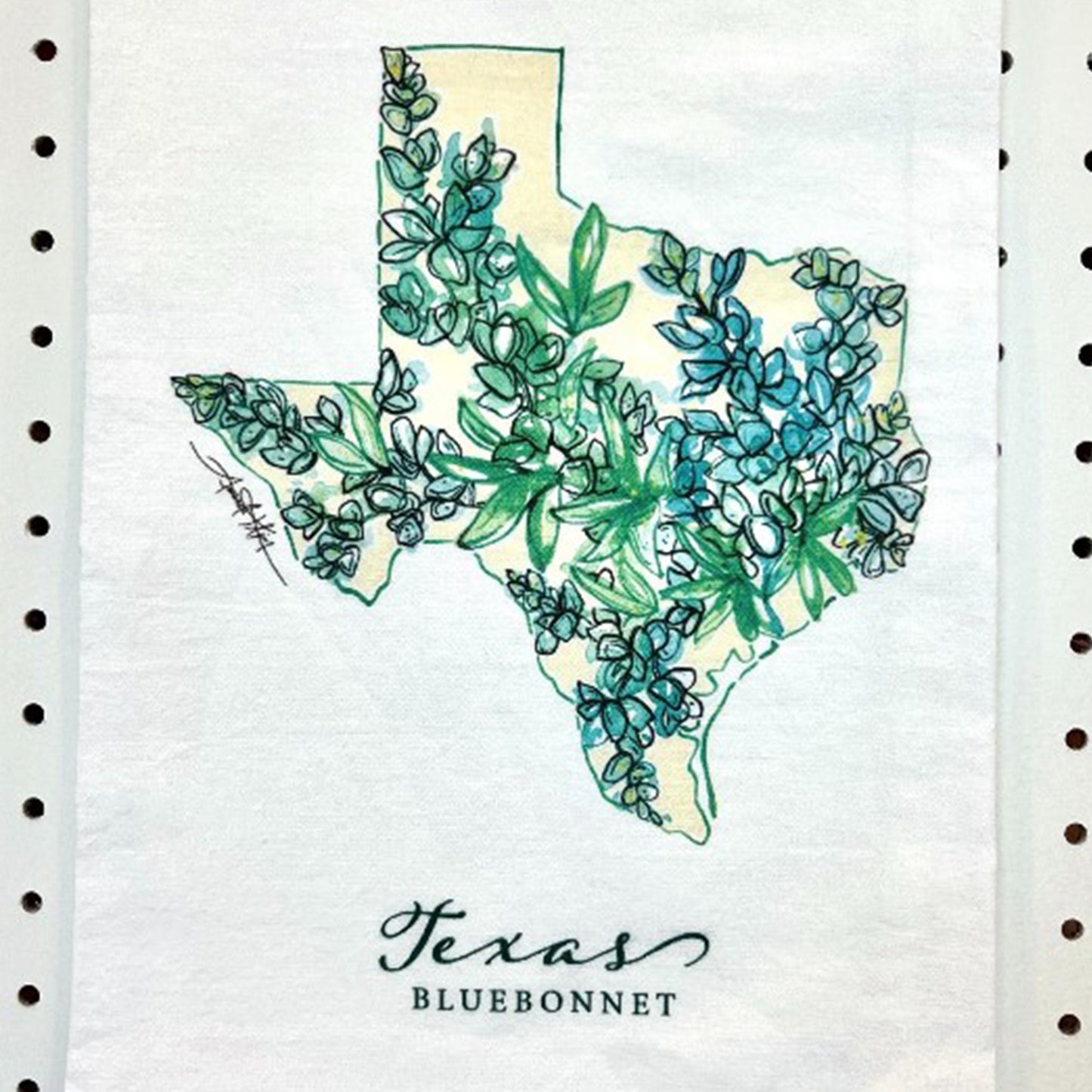 Bluebonnet Flour Sack Tea Towel