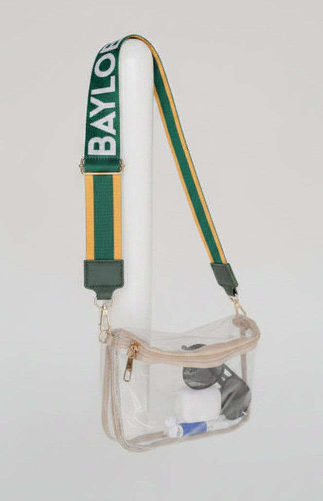 Baylor Clear Sling Bag with Logo Strap