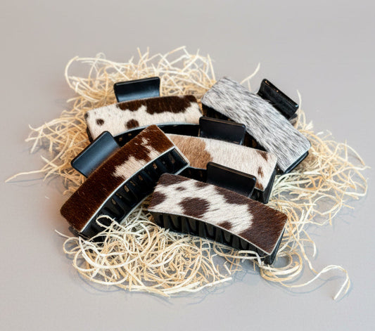 Cowhide Claw Hair Clip