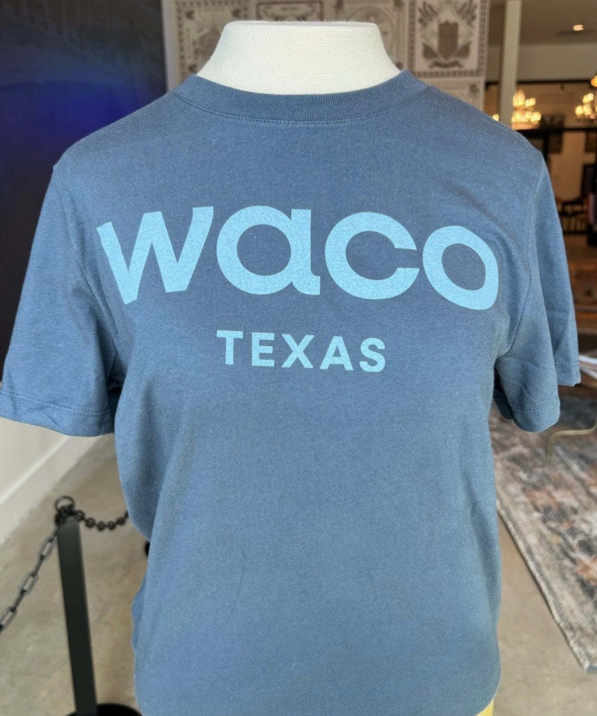 Cropped Vintage Blue Tee