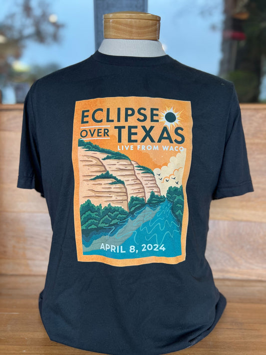 Eclipse Over Texas Poster Art Tee