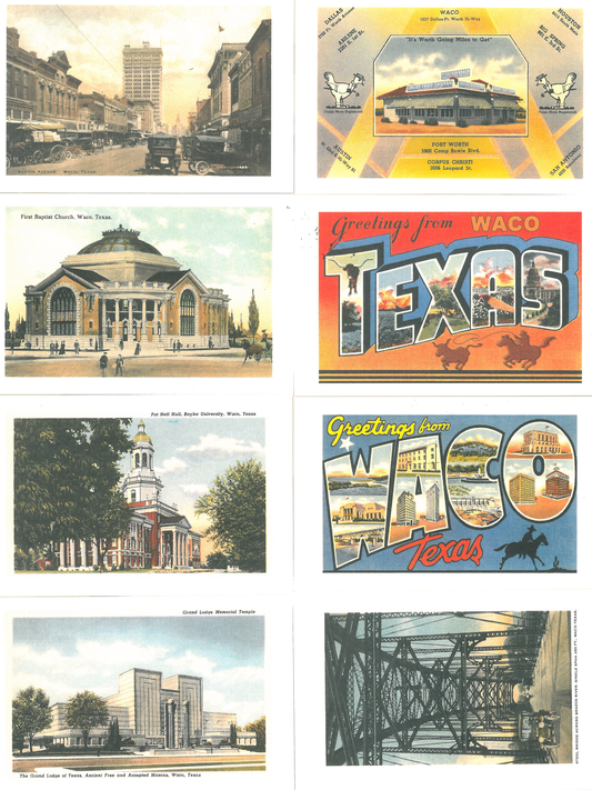 Vintage Waco Postcard Set